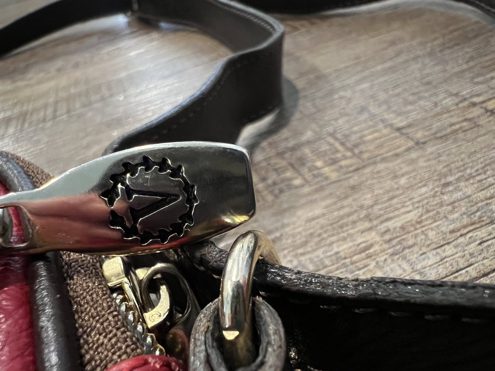 Valentina Red Leather Purse Triple Entry