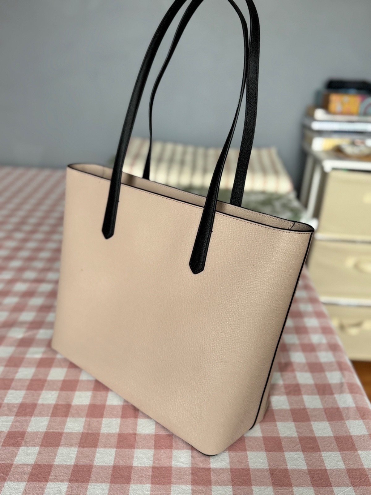 Kate Spade handbag staci colorblock large leather tote bag