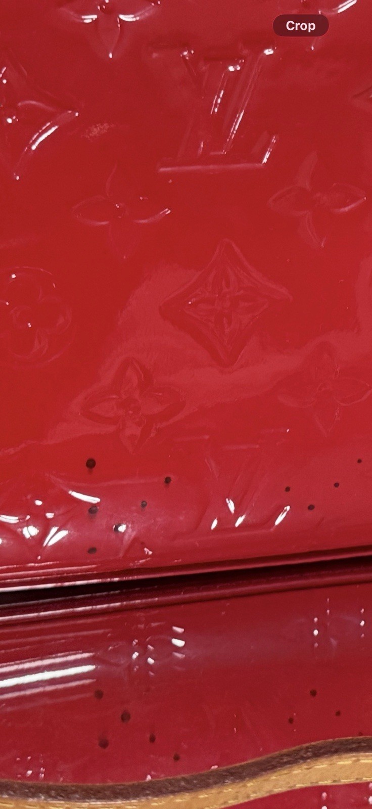 Louis Vuitton Monogram Vernis Brea MM Pomme D’Amour Red Handbag WITH COA