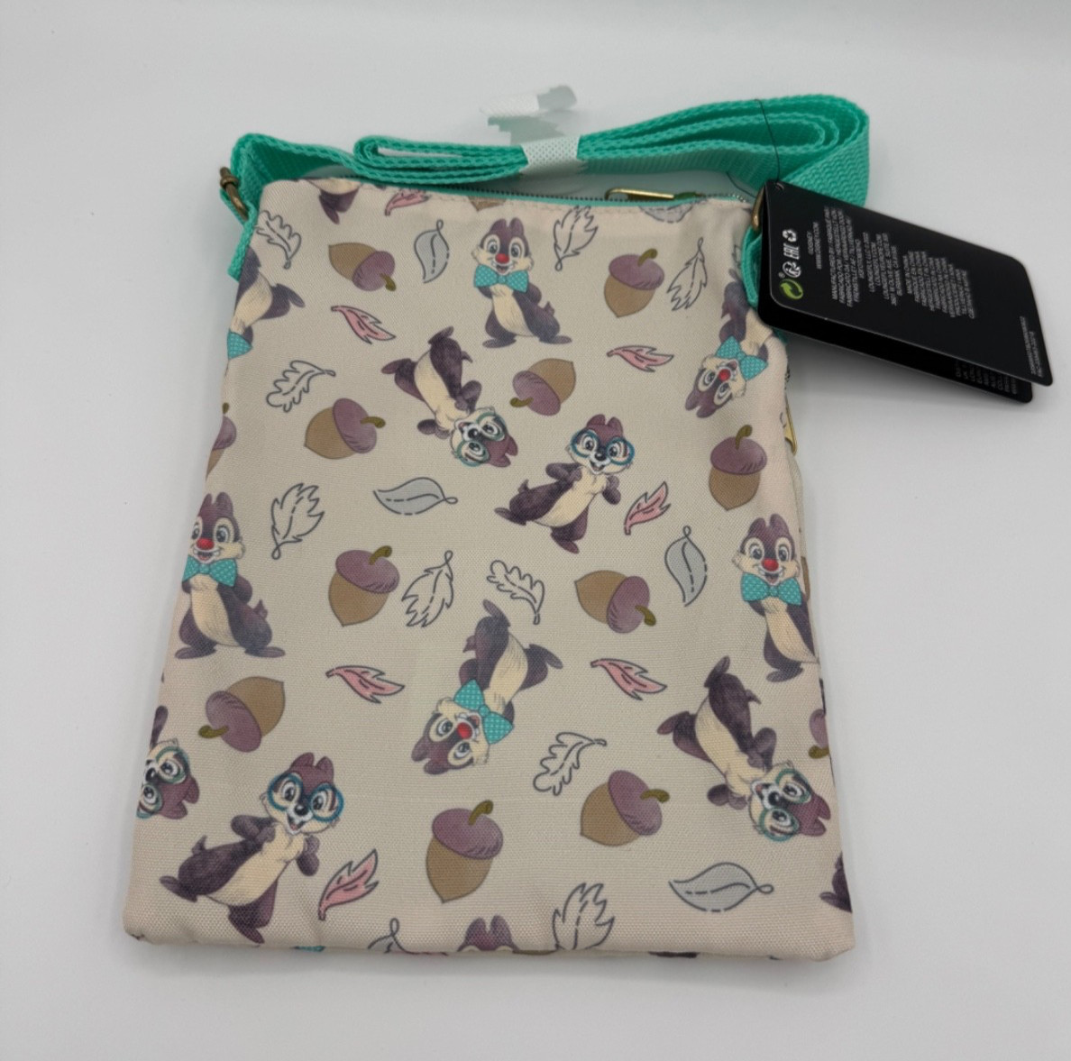 Loungefly Disney Chip ‘N’ Dale Acorn Juniors’ Passport Crossbody Bag NEW