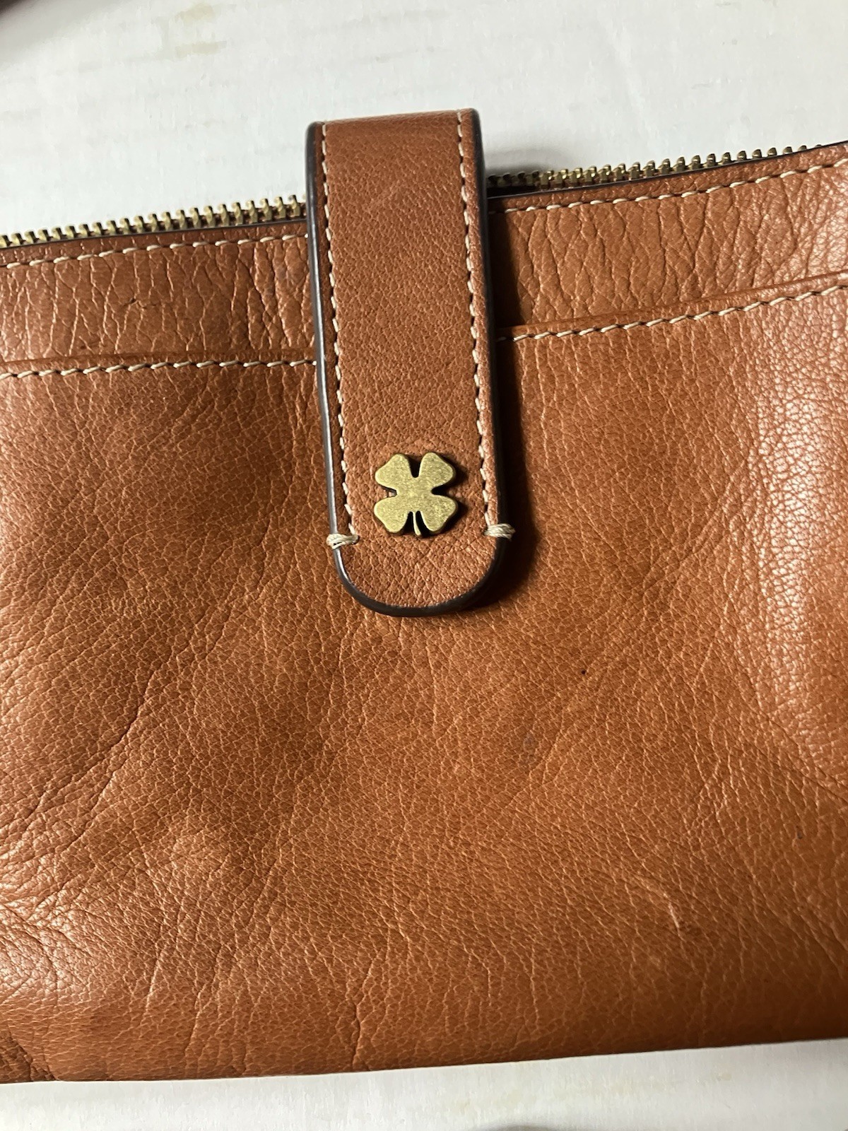 Lucky Brand Brown Leather Crossbody Bag 8 X 5 Inches Adjustable Strap