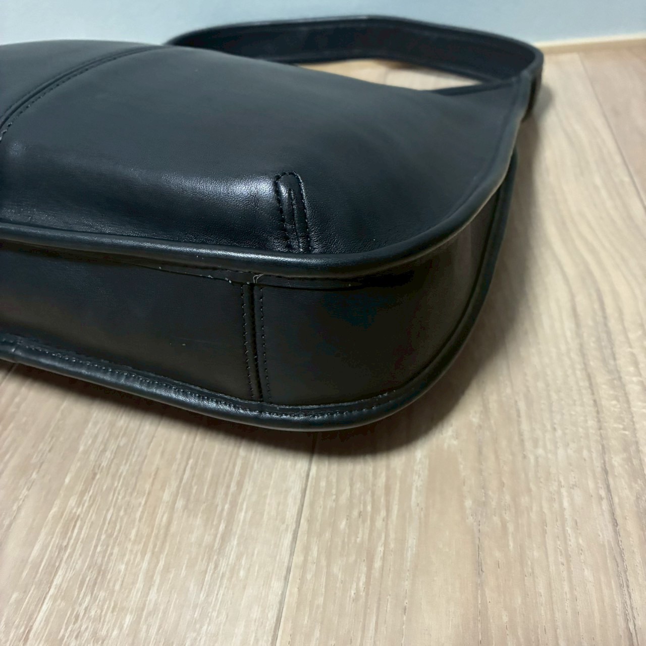 Y2K COACH 9025 Ergo Leather One Shoulder Bag Black Vintage with Dust Bag