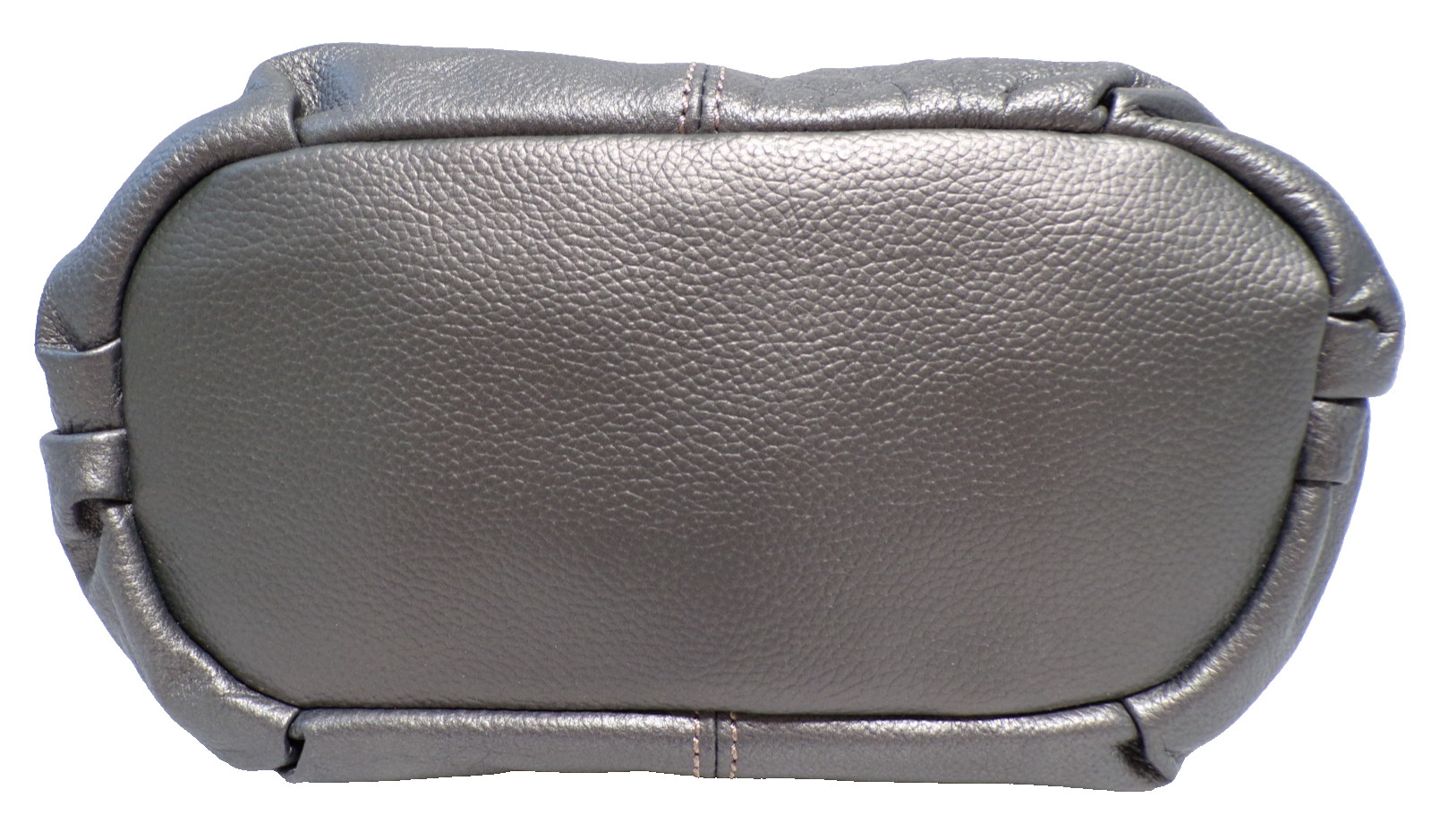 CROFT & BARROW KOLHL’S PEWTER LEATHER HANDBAG CROSS BODY PURSE + SHOULDER STRAP