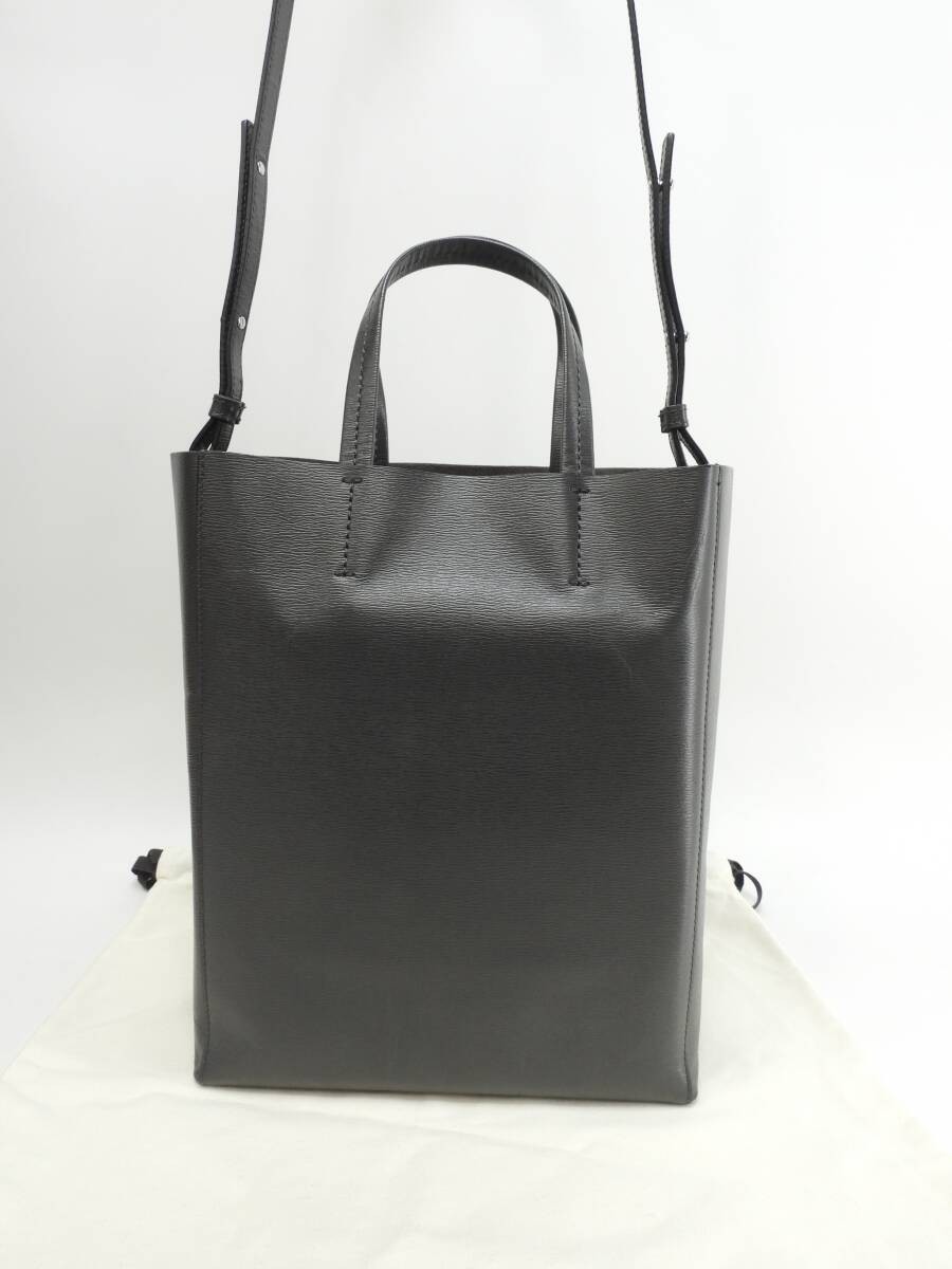 Celine Cabas Small Vertical Dark Gray Leather Handbag Pochette