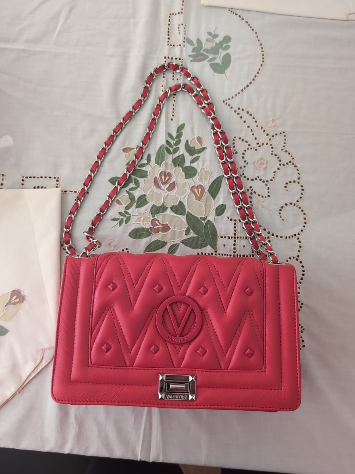 VALENTINO By Mario Valentino Alice Studs Quilted Leather Shoulder Bag