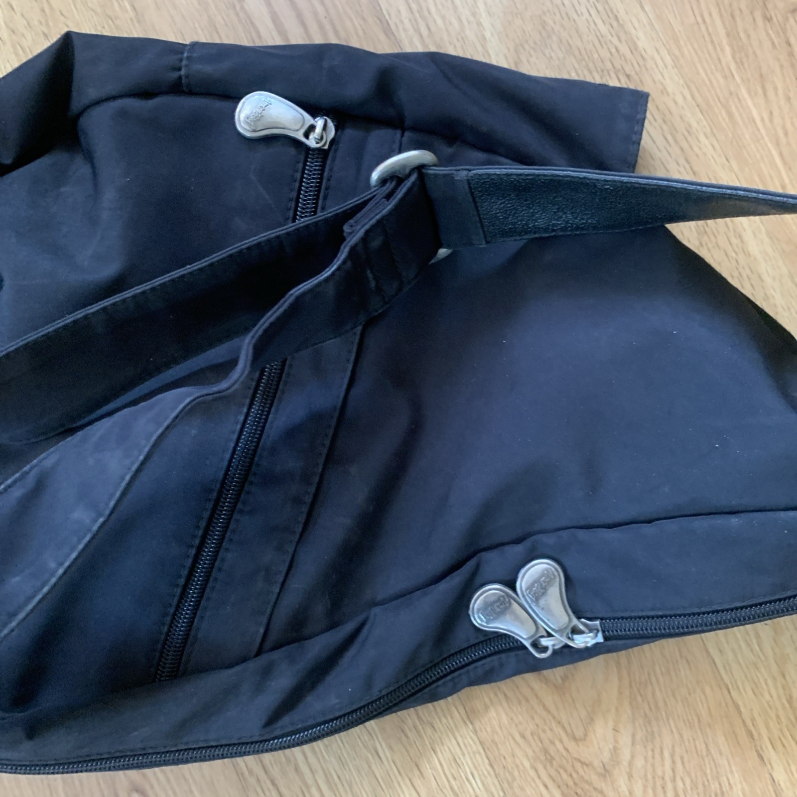 AmeriBag Small Healthy Back Bag Sling Black Nylon Made USA 17x9x6