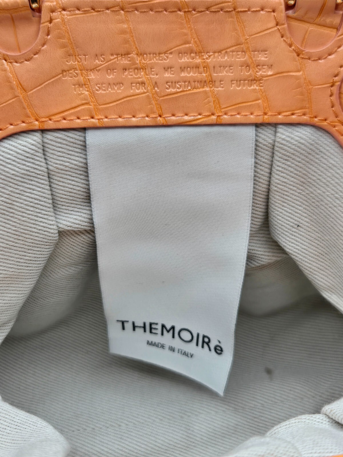 Themoire Gea Crocodile-Effect Embossed Clutch Shoulder Bag in Vegan Leather NWOT