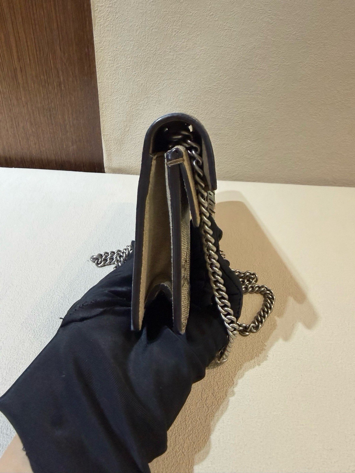 Authentic Gucci Dionysus GG Supreme Wallet On Chain Mini Shoulder Bag
