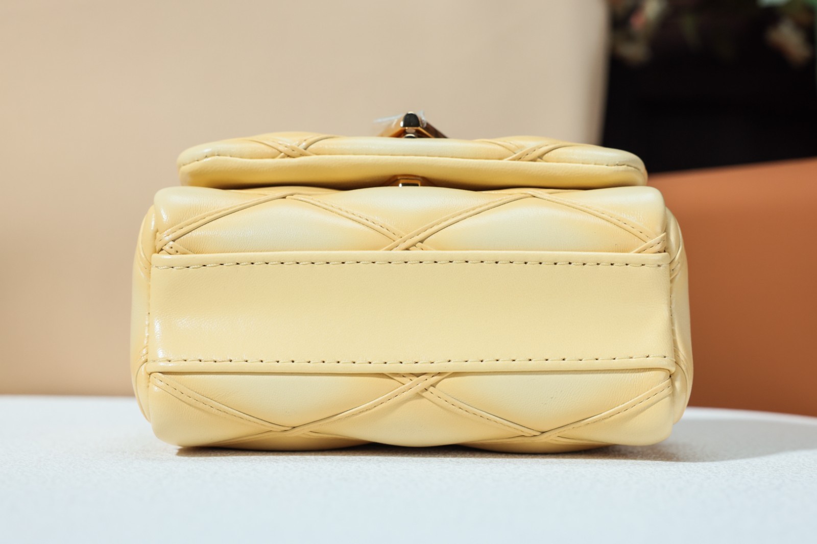 Louis Vuitton Pico GO-14 Chain Shoulder Bag Yellow Women Fashion