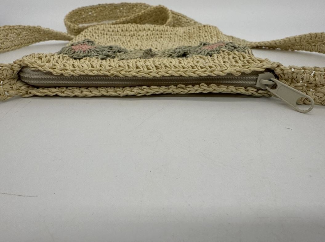 Handmade Crochet Butterfly & Flower Handbag Cellphone Crossbody Purse