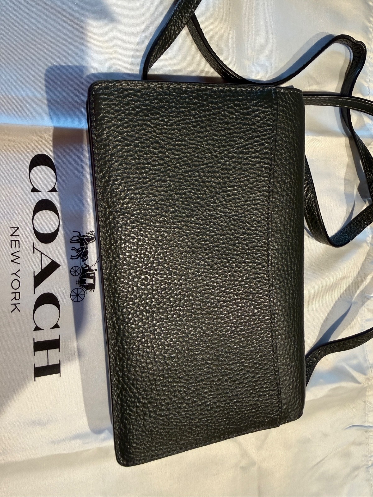Coach Foldover Crossbody Clutch Wallet w/ strap