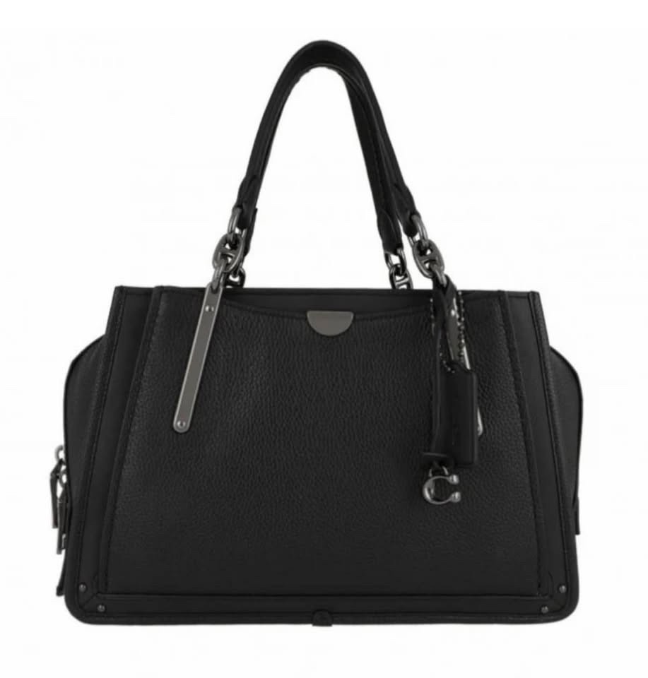 (RARE) Coach – Dreamer Satchel (Black Edition Pebbled Leather-Gunmetal Hardware)