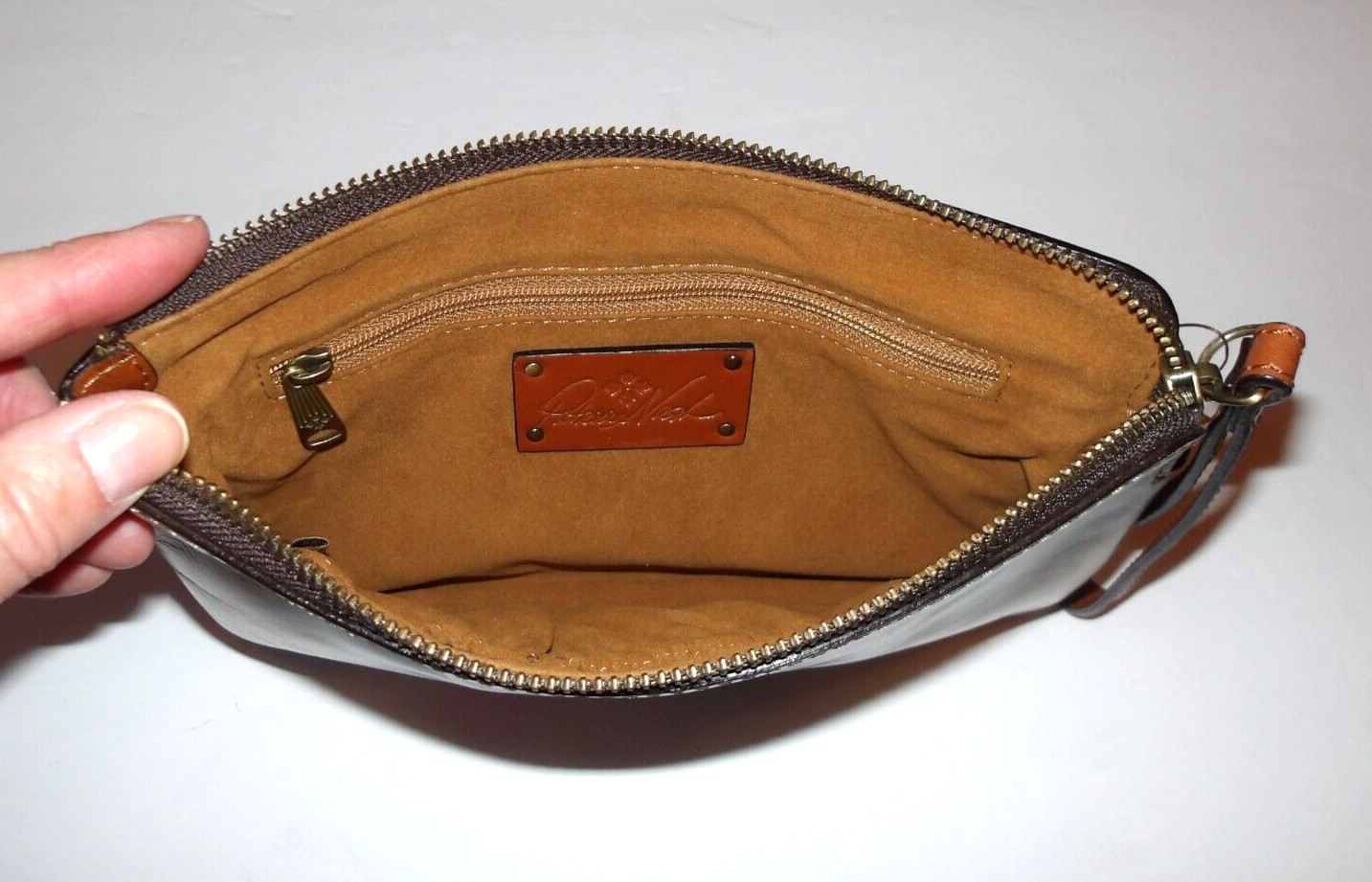 NEW Patricia Nash Cassini Leather Wristlet Spring Lily Floral Multicolor w/ Tag