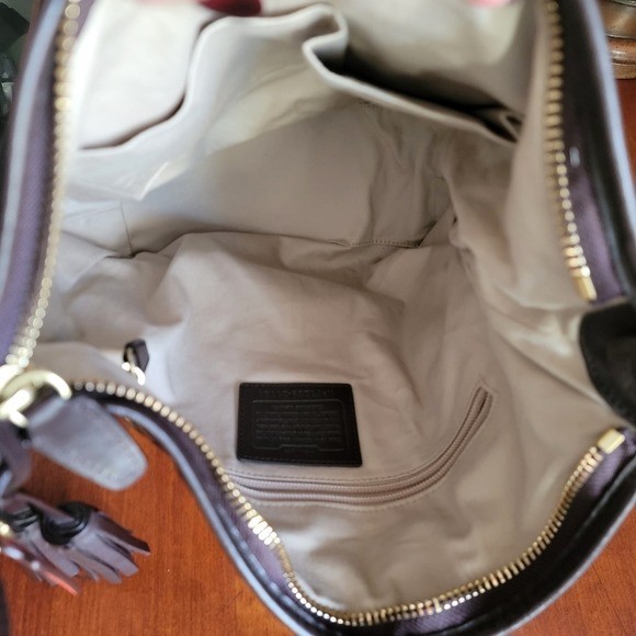 Coach 21181 Legacy Grommet Duffle Brown Orange Leather Bag Y2K