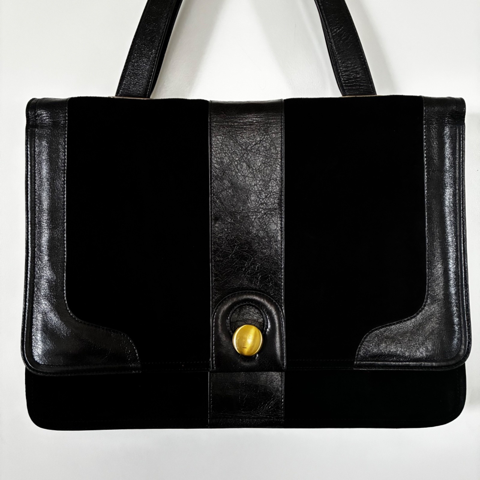 Trina Turk Black Laptop Leather Bag