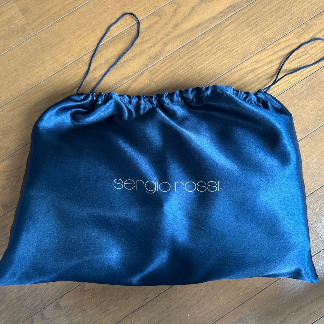 Sergio Rossi Clutch Evening Bag Purse Suede in Beige USED Good Condition
