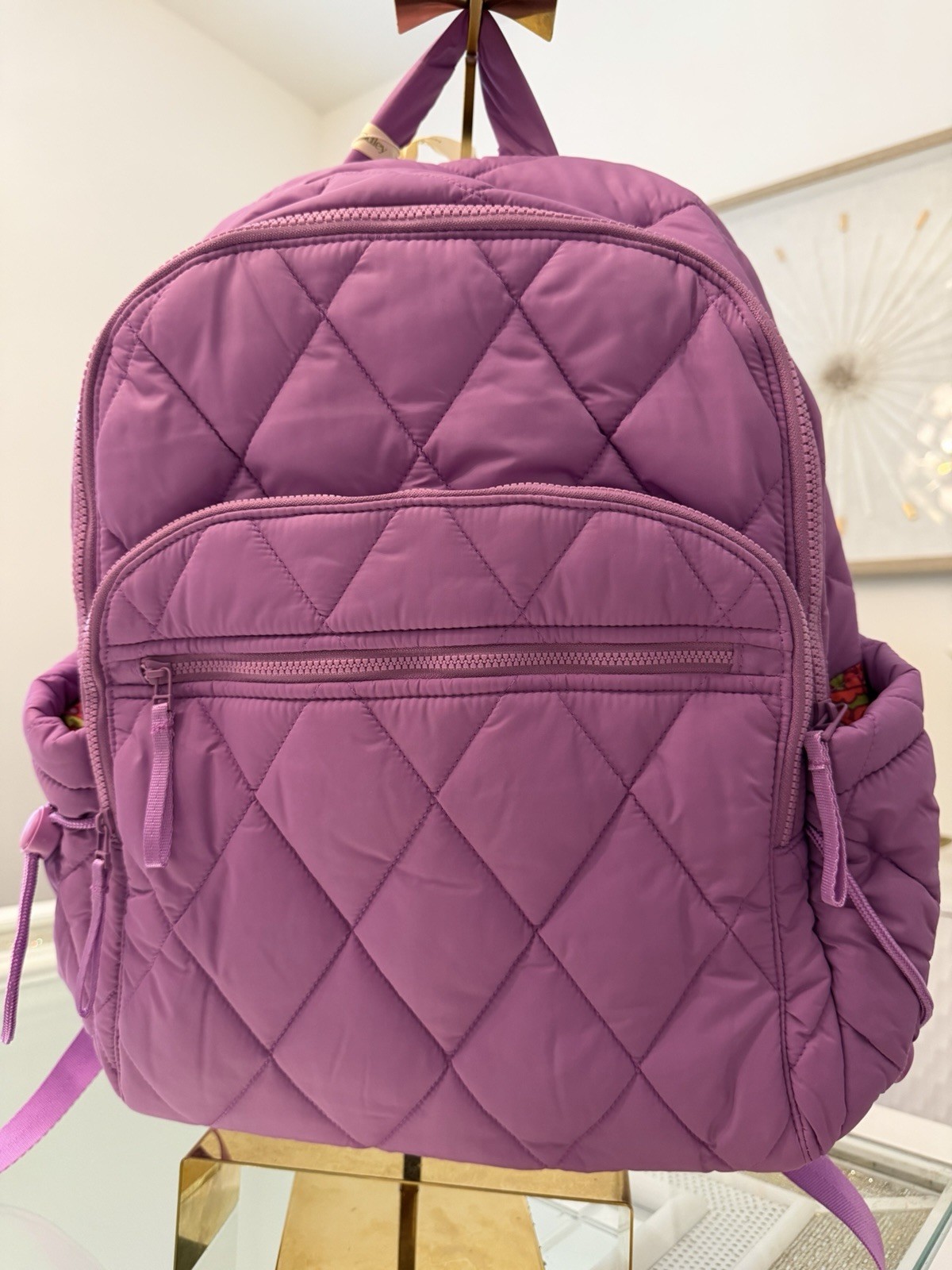 Vera Bradley Bancroft Featherweight Nylon Backpack, Iris Orchid Color NWT $ 125