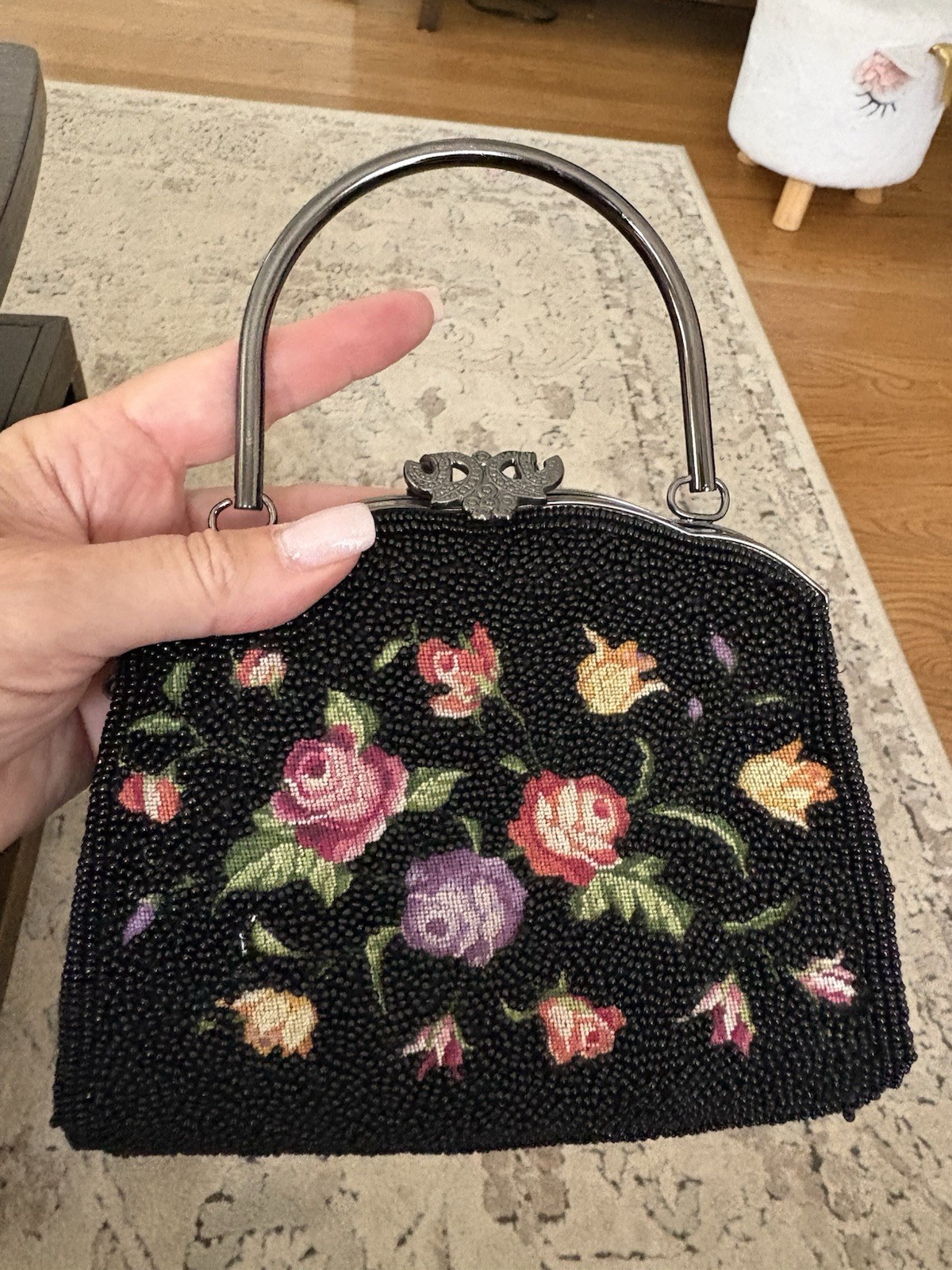 British Hand Beaded Bag. Paid $100 Pounds In London
