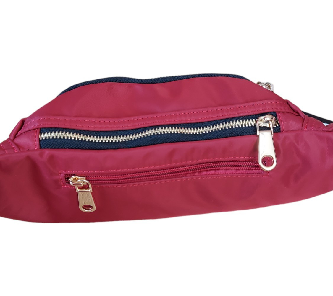 Isabelle Women’s Red Belt Bag Nylon Crossbody Sling Fanny Pack NWT PETA Vegan