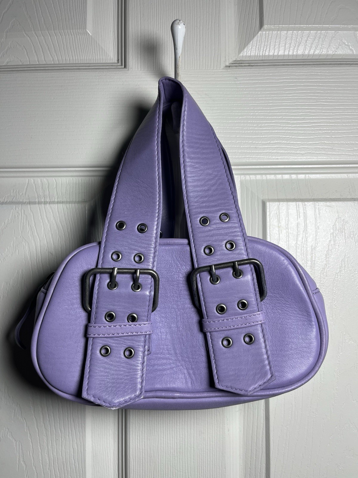 Free People Say Yes Mini Bag Lavender NWOT Buckles Zipper