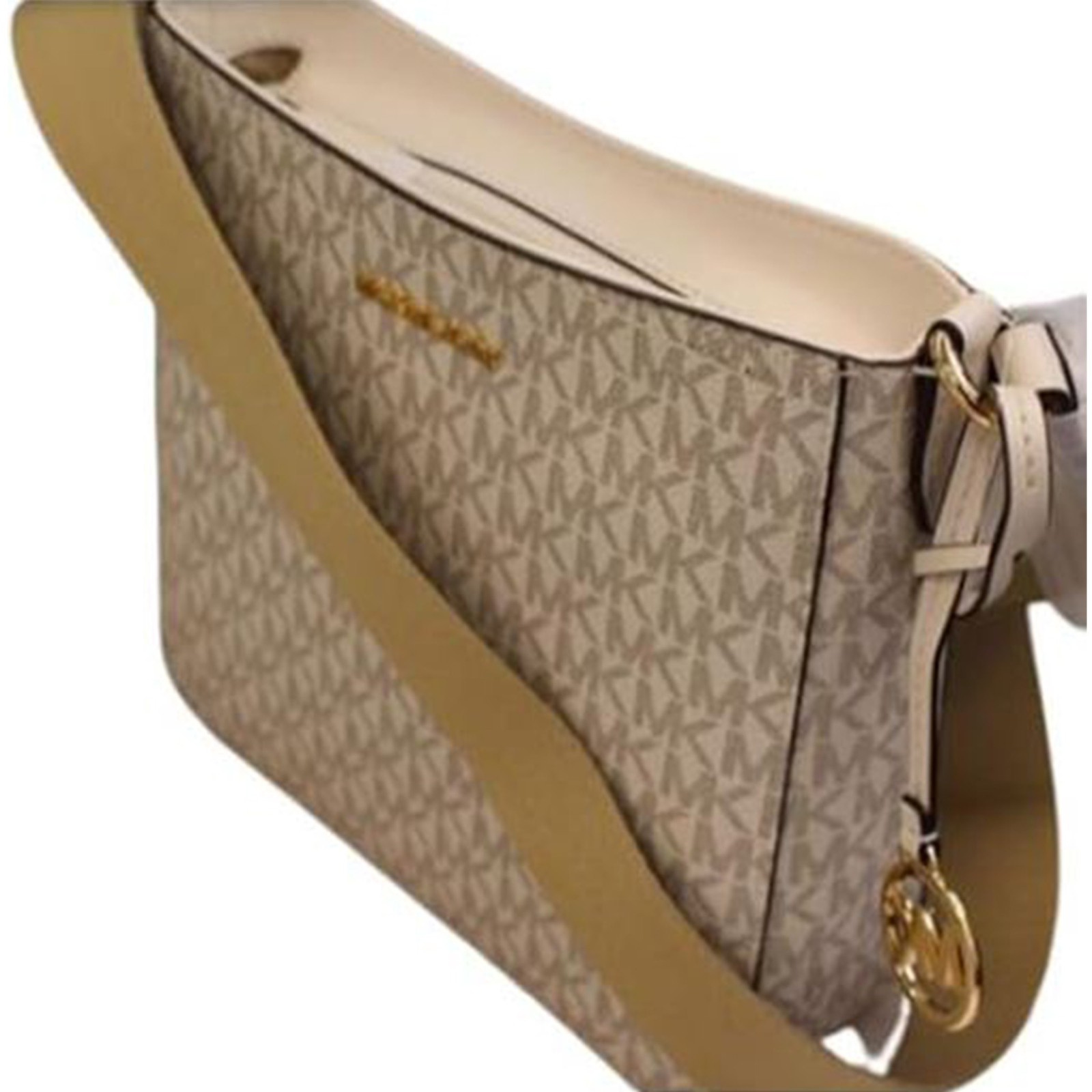 Michael Kors Small Leather Crossbody Bag (Light Cream) 35S4GTVC5B-LCream
