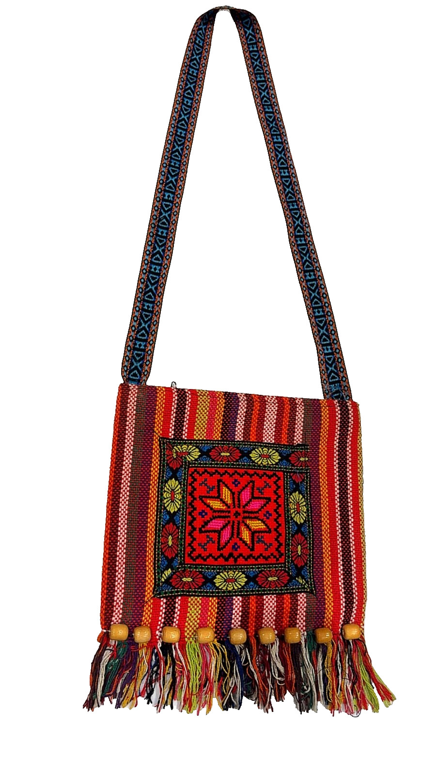 Colorful Artisan Boho Crossbody Bag Handcrafted Traditional Embroidered