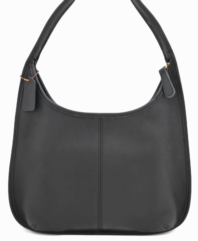 COACH 9025 Old Coach Ergo One Shoulder Bag Leather Black USA Vintage