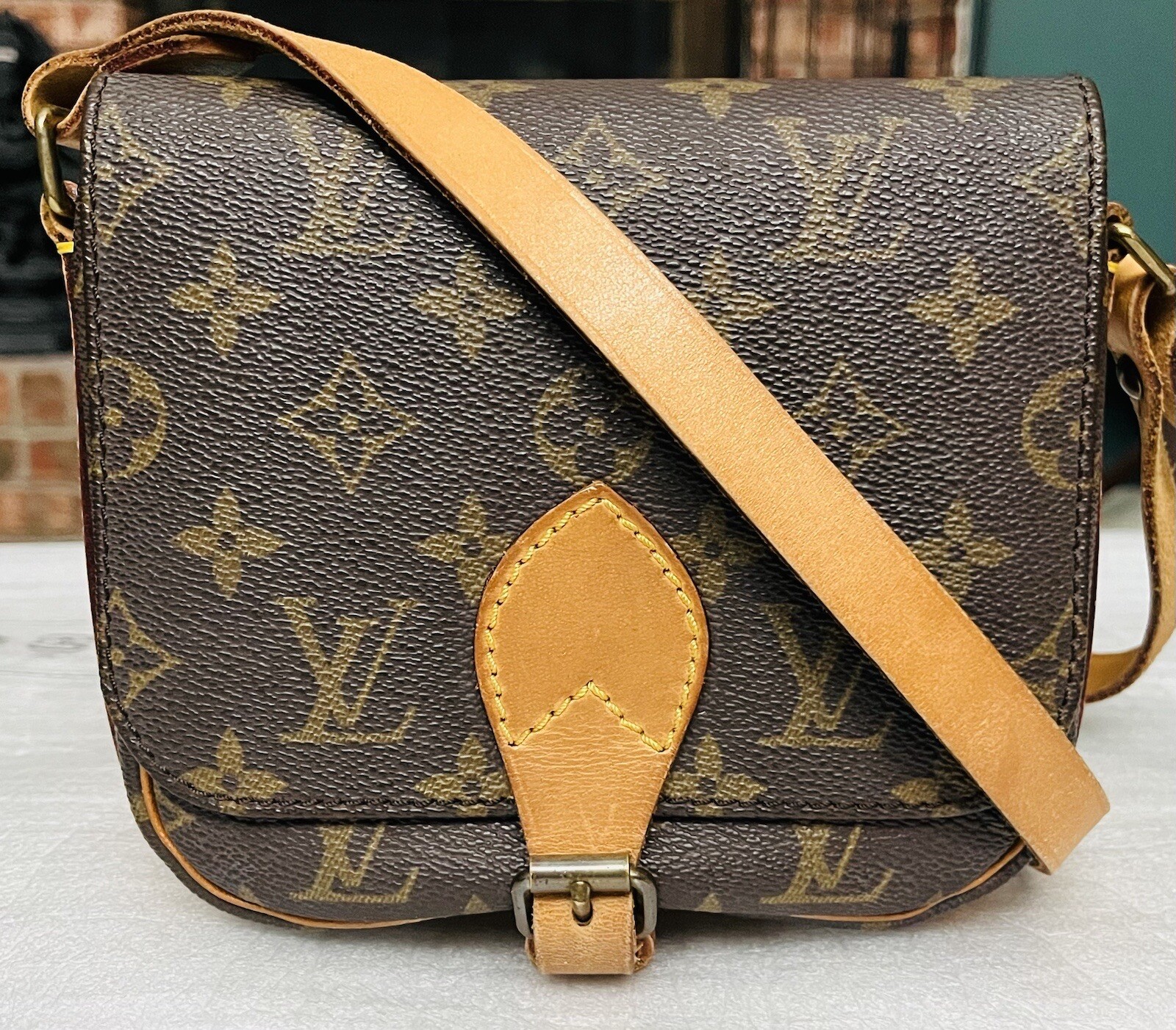 Louis Vuitton LV Monogram MINI Crossbody Cartouchiere PM Handbag Bag – EXCELLENT