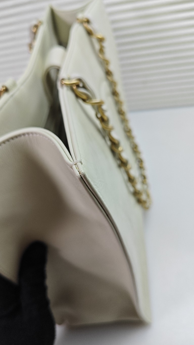 Authentic Chanel Calfskin Tote White Gold-Tone eBay AG