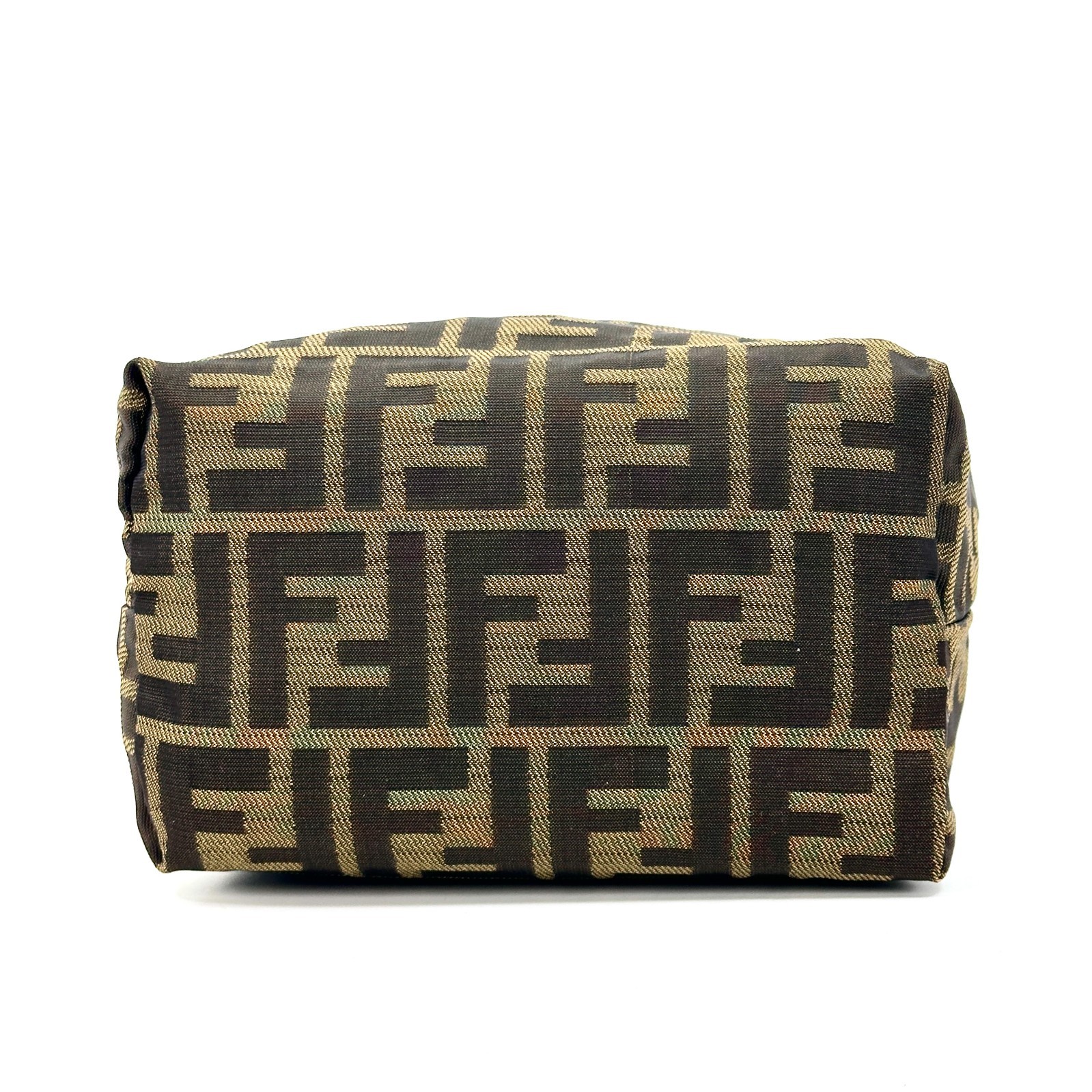 Fendi Pouch Vanity bag Zucca Mini Hand bag Nylon Authentic 517T0463