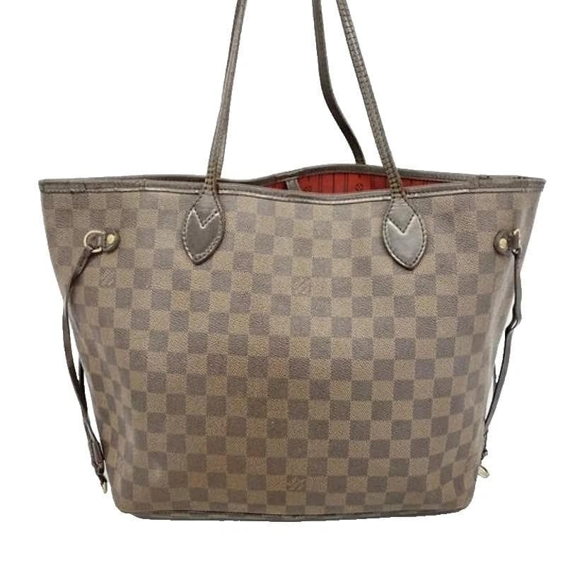 Louis Vuitton Neverfull MM N51105 Damier Tote Bag Brown Auth France