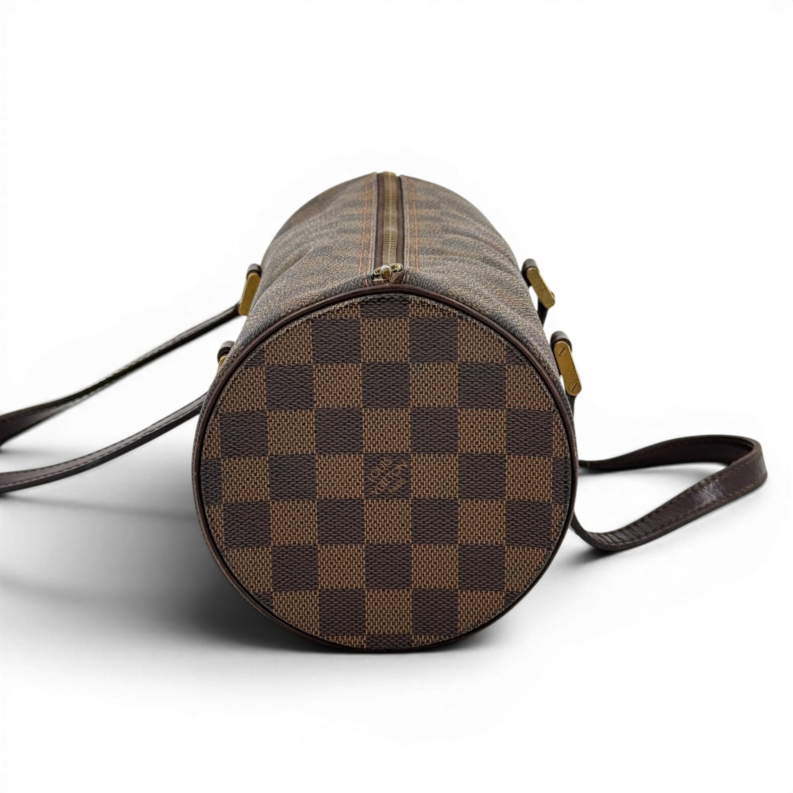 LOUIS VUITTON Papillon 26 Damier Ebene Canvas Brown Vintage Handbag N51304