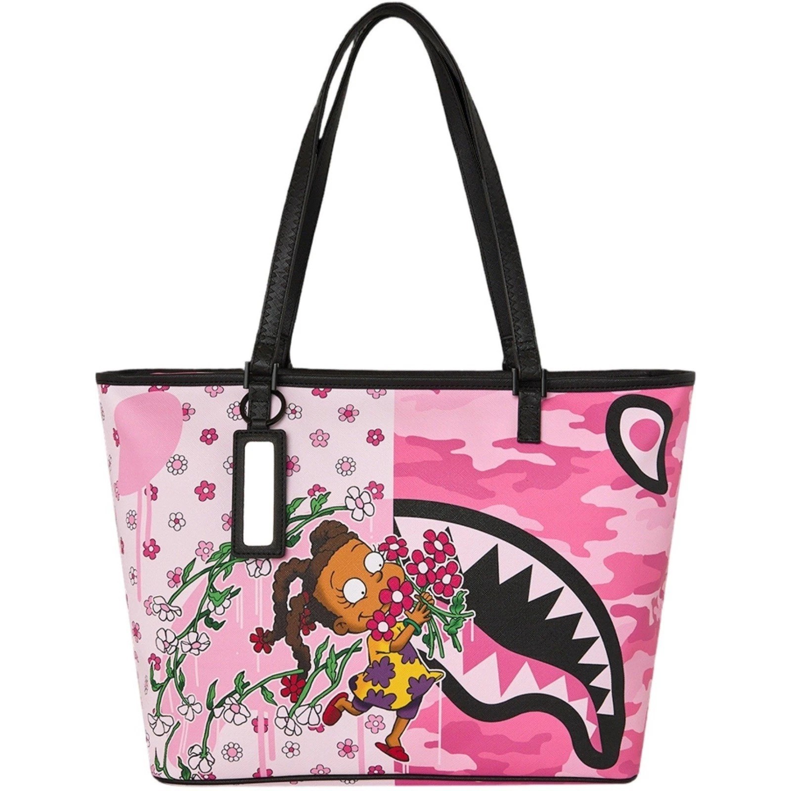 🔥🔥Sprayground Rugrats Susie Flowers Tote Bag New Pink Large Shoulder TravelBag