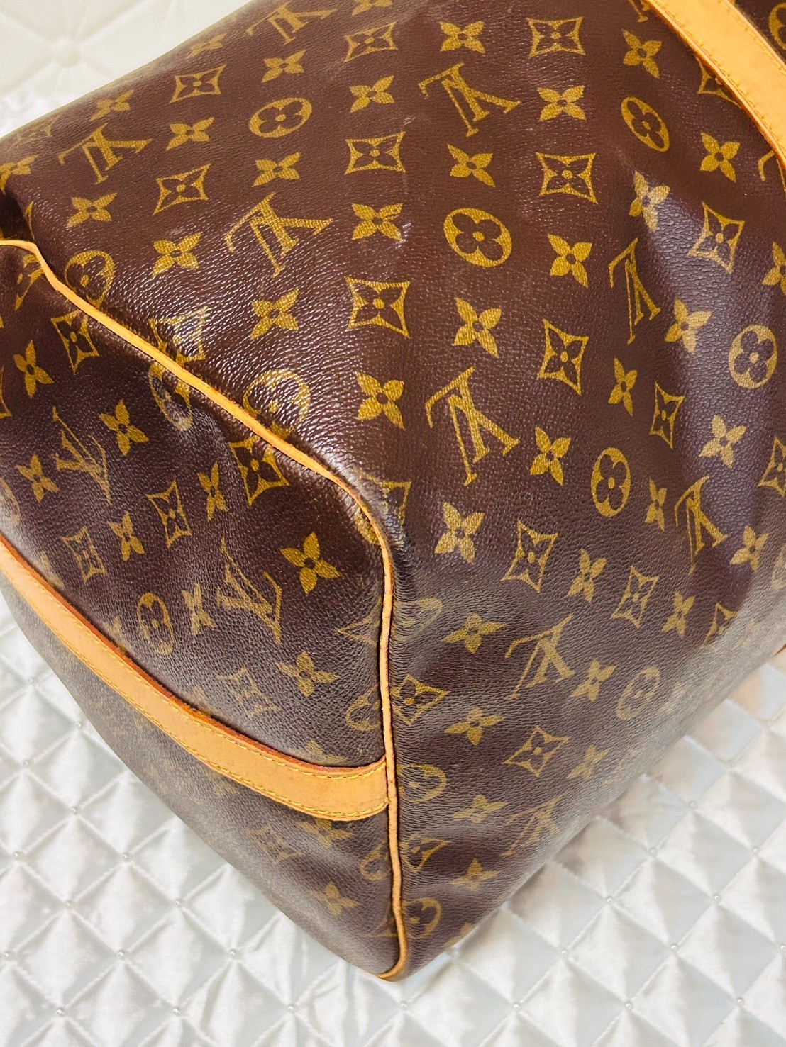 Louis Vuitton Keepall Bandouliere 55 Monogram Canvas Brown Boston Bag M41414 LV
