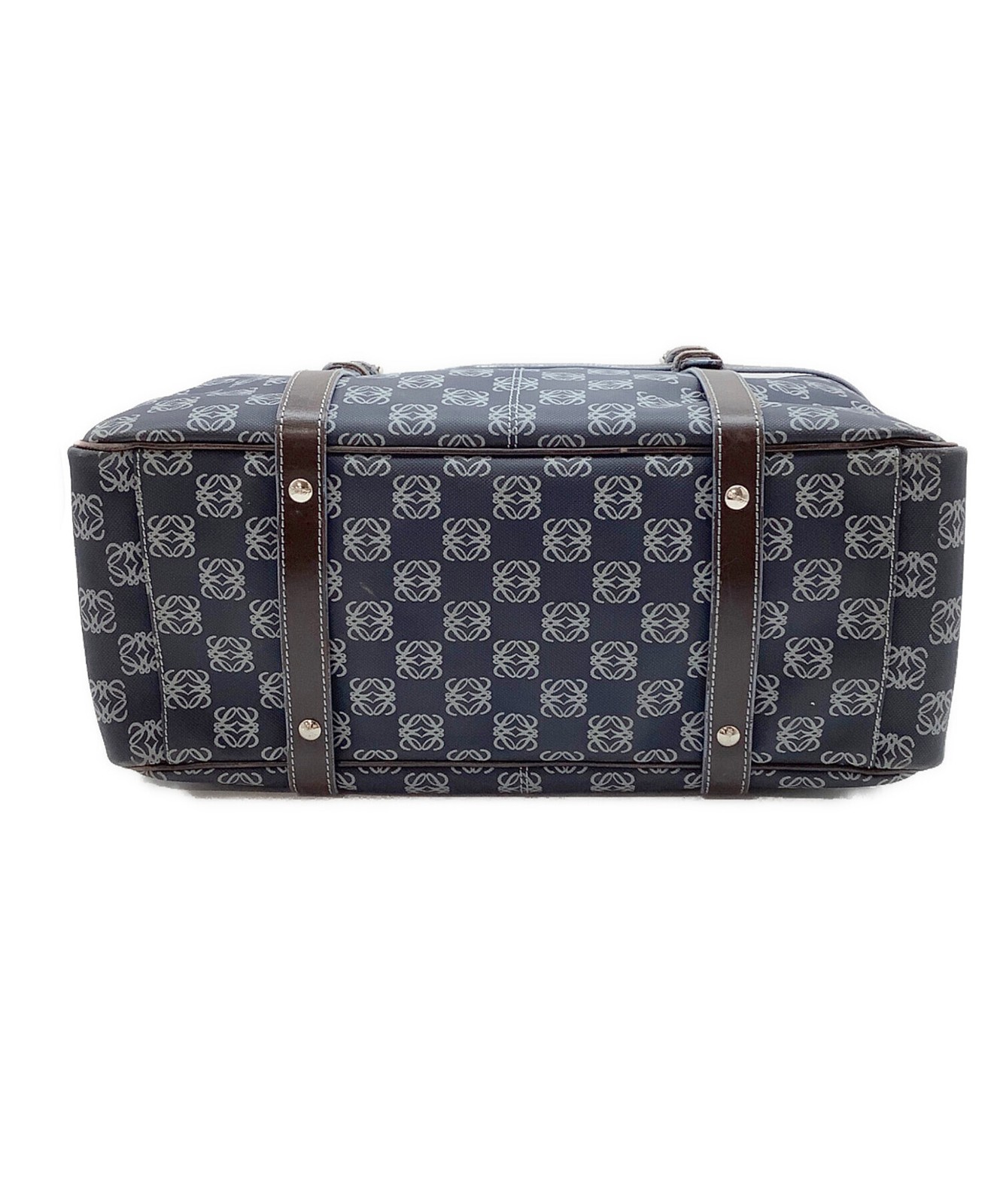 LOEWE Boston bag Navy Authentic From Japan