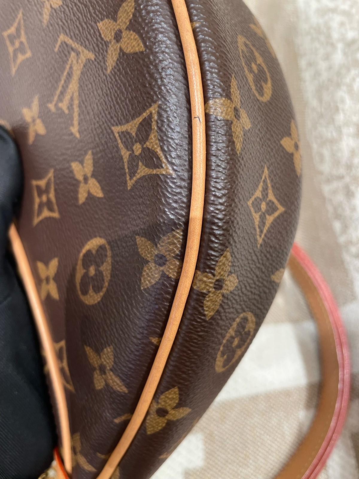 Louis Vuitton Monogram Normal Size Dark Brown Coated Canvas Shoulder Crossbody B