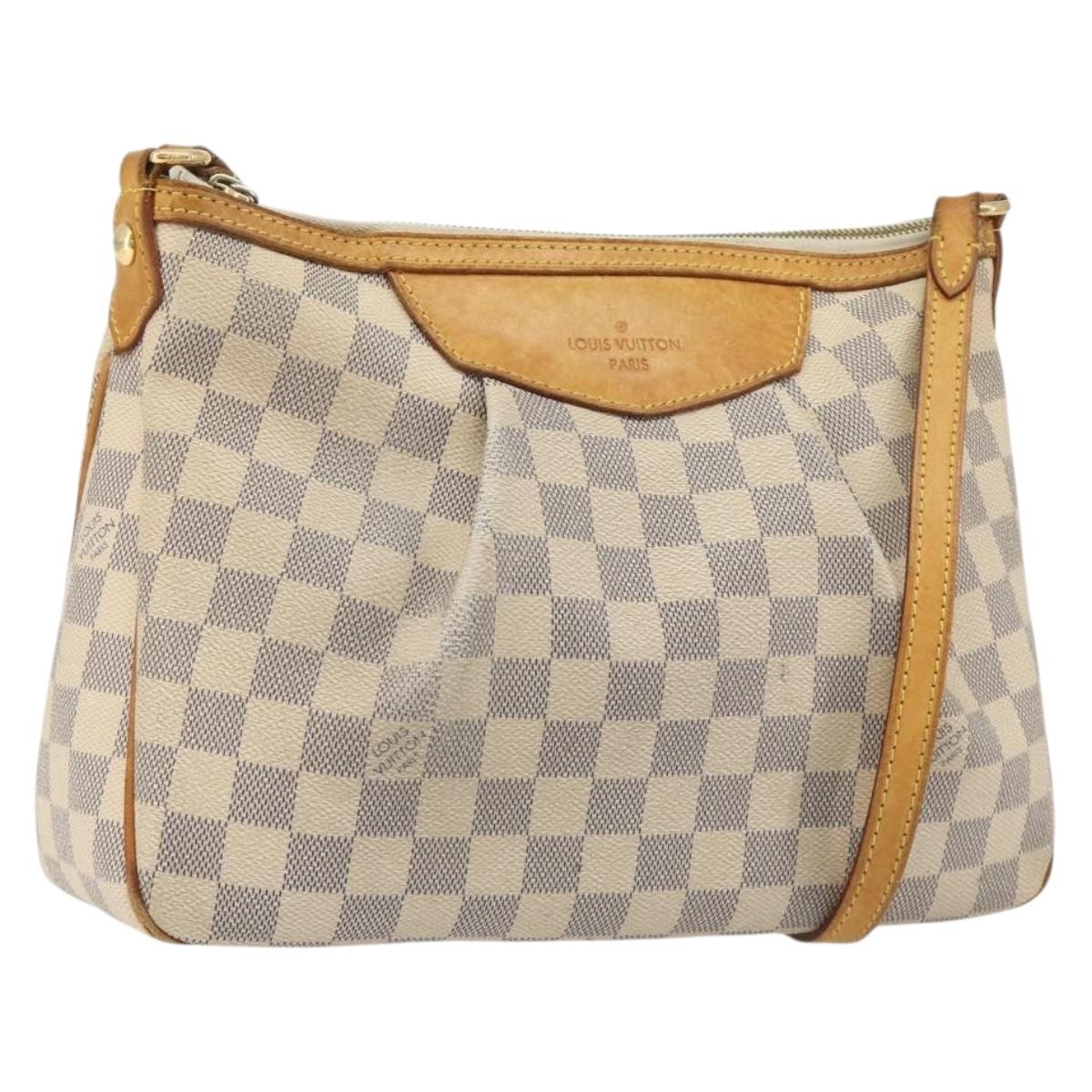 LOUIS VUITTON Damier Azur Siracusa PM Shoulder Bag N41113 LV Auth BA13770