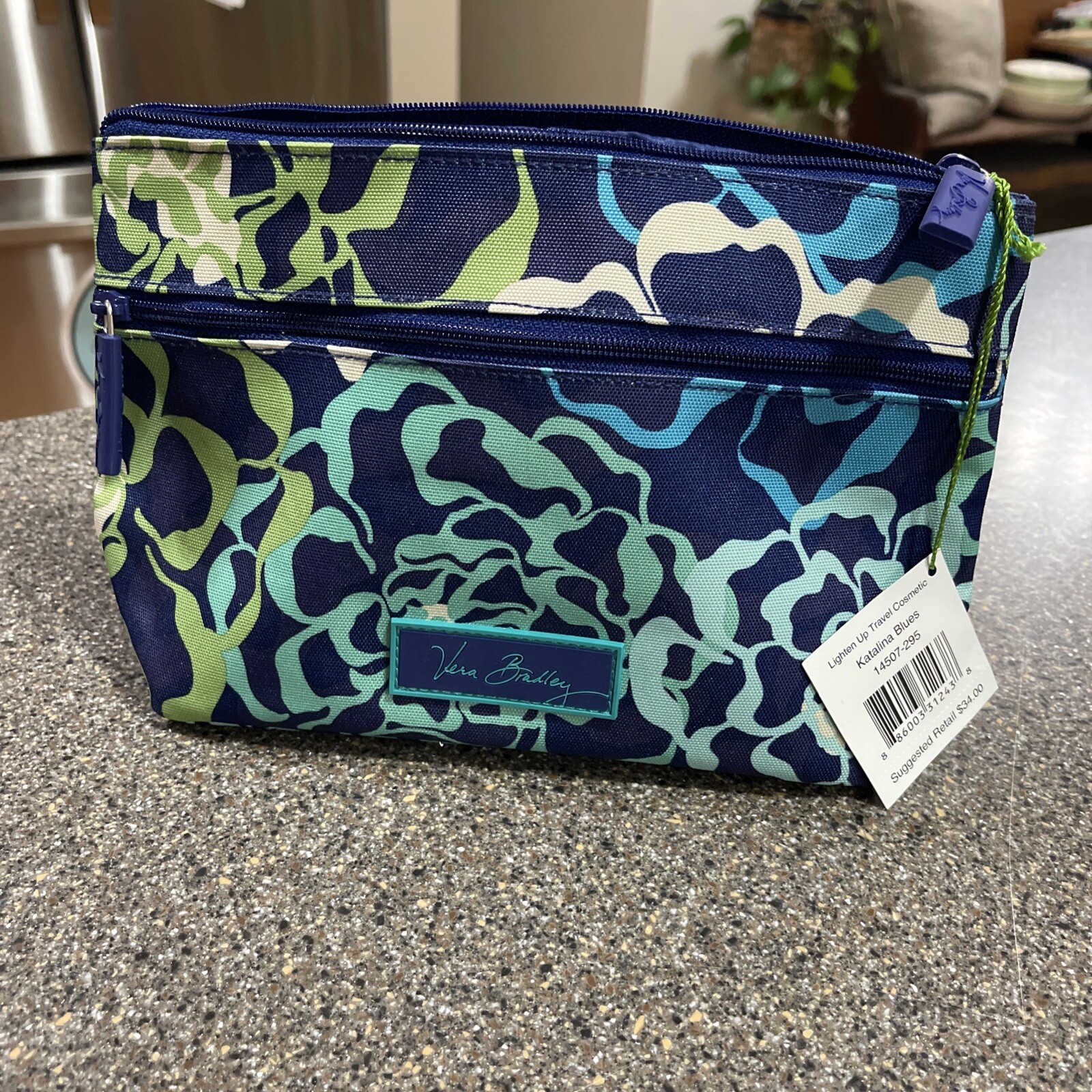 NWT Authentic Vera Bradley Lighten Up Travel Cosmetic