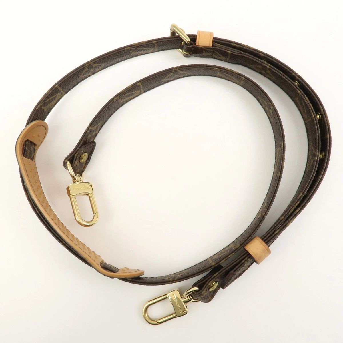 Louis Vuitton Monogram Adjustable Shoulder Strap Brown 120cm J52315 Used