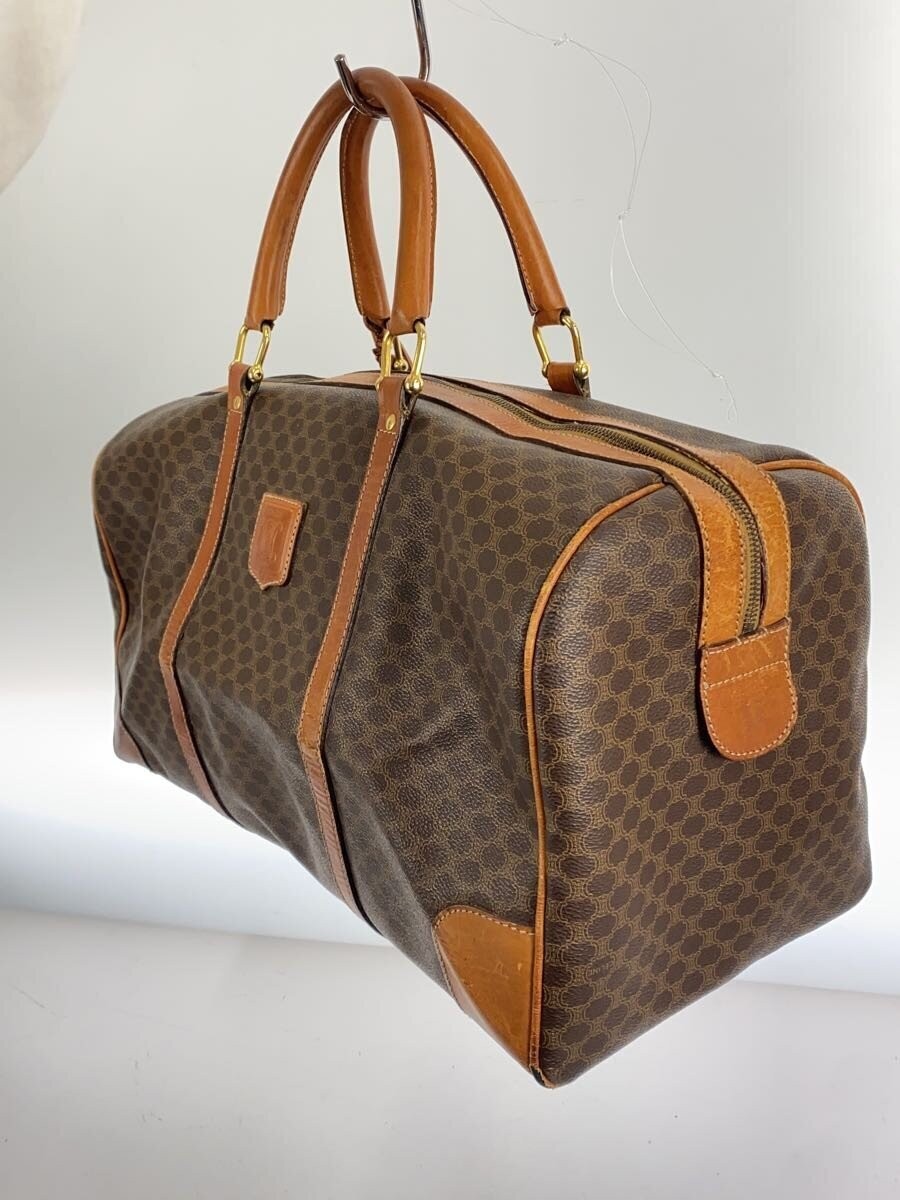 Celine Boston Bag PVC Brown All-over Pattern JMB11