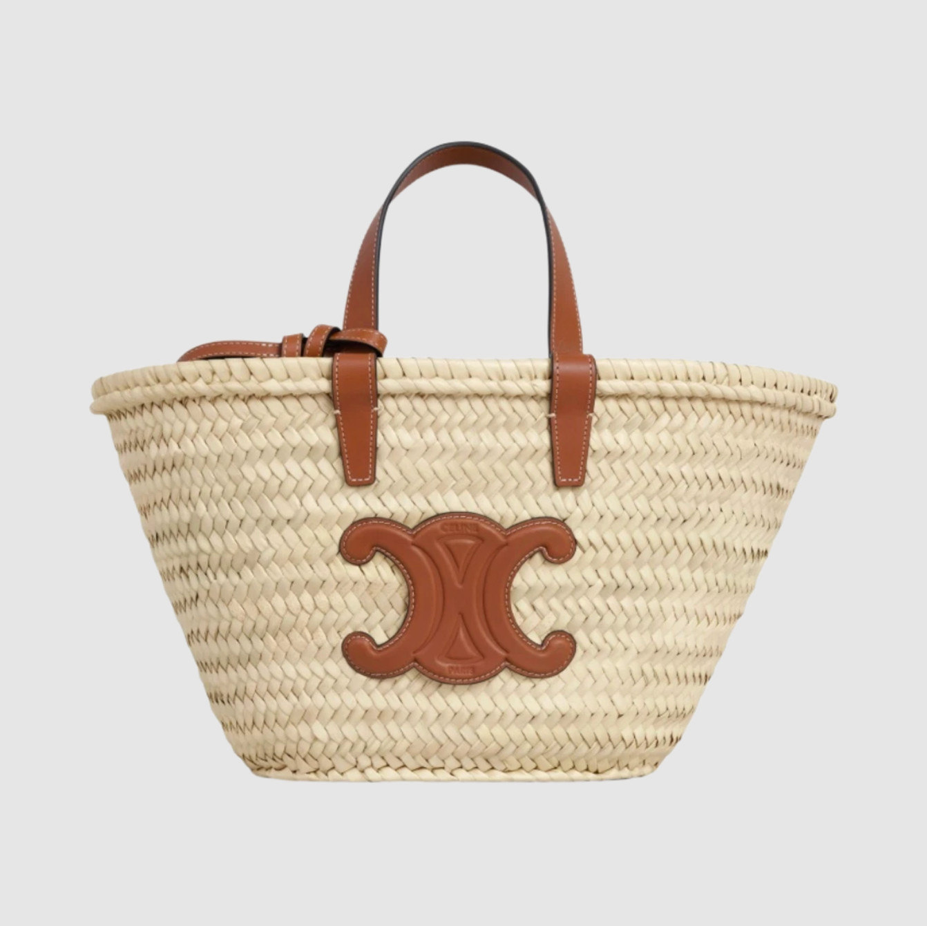 Celine Teen Classic Panier in Palm Leaves Calfskin Tan / 100% Authentic