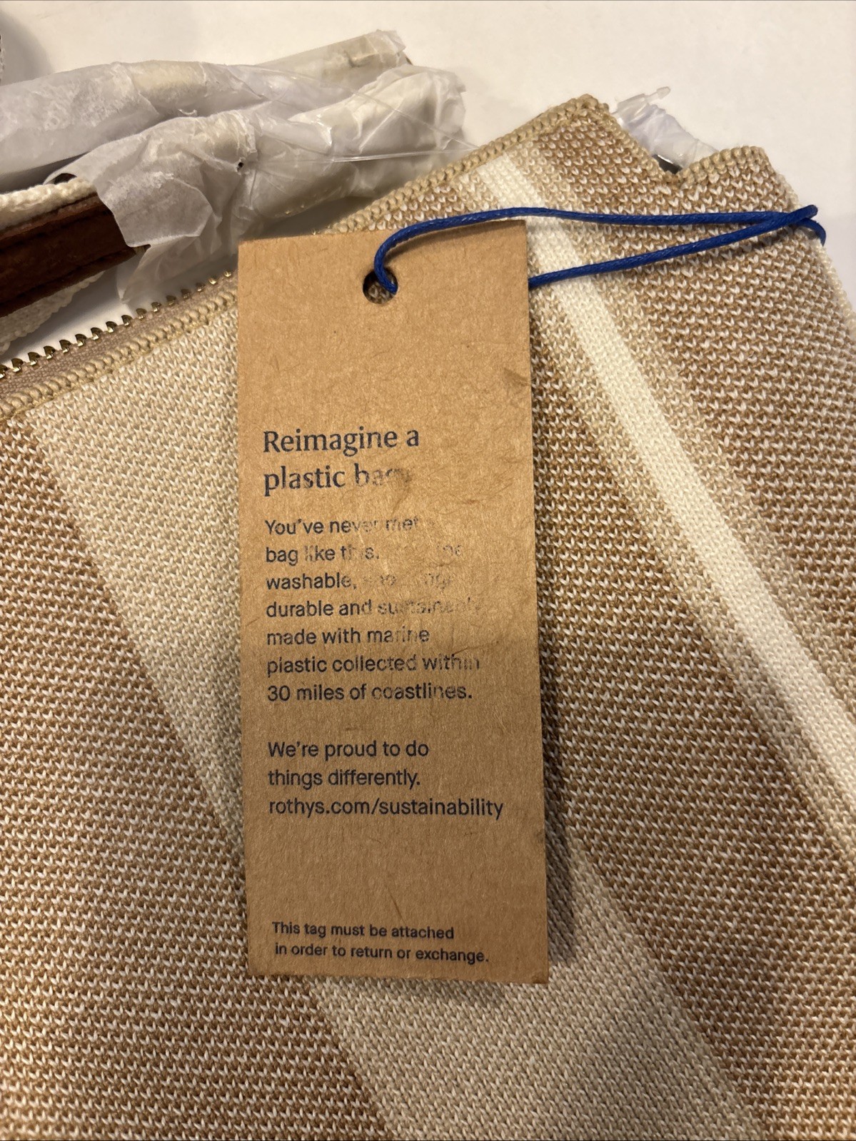 Rothy’s The Daily Crossbody Oat Latte. New with tags