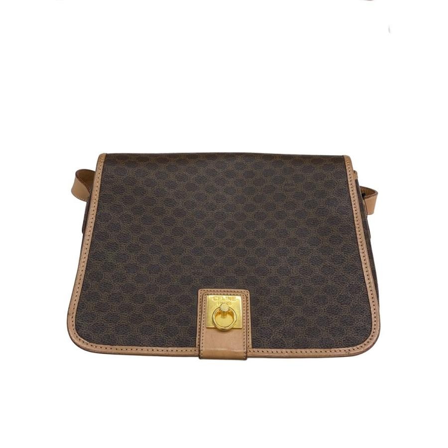 CELINE Bag: Shoulder Bag Brown W26H20D7cm;