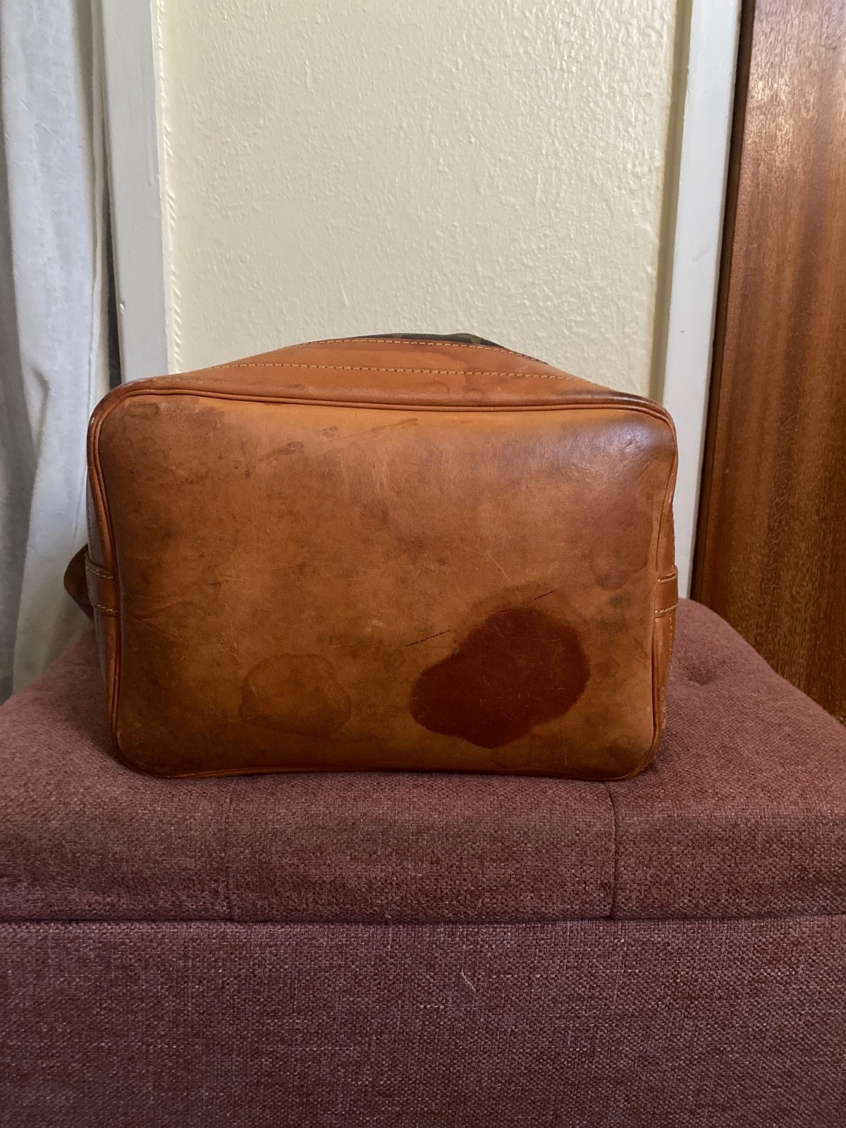 Authentic Louis Vuitton Noé Shoulder Bag Brown Canvas