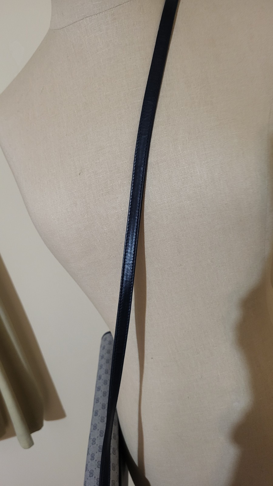 Vintage Gucci Micro GG Monogram Slim Envelope Navy/Gray Clutch Crossbody Bag