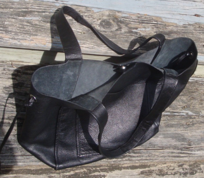 ZARA BASIC Large Black Tote Shopper Hobo Shoulderbag Strong School Weekender Bag