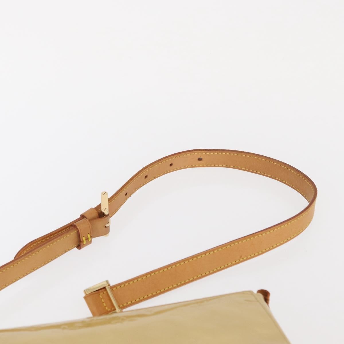 LOUIS VUITTON Monogram Vernis Thompson Street Bag Beige M91301 LV Auth 156991