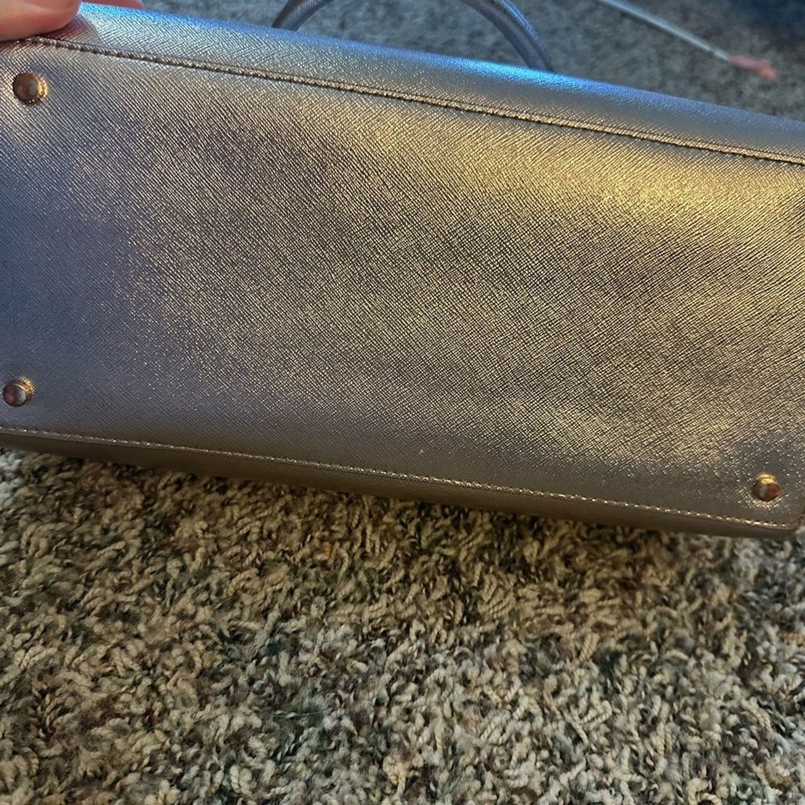 Kate Spade Silver Shoulder Bag with Dome Shape