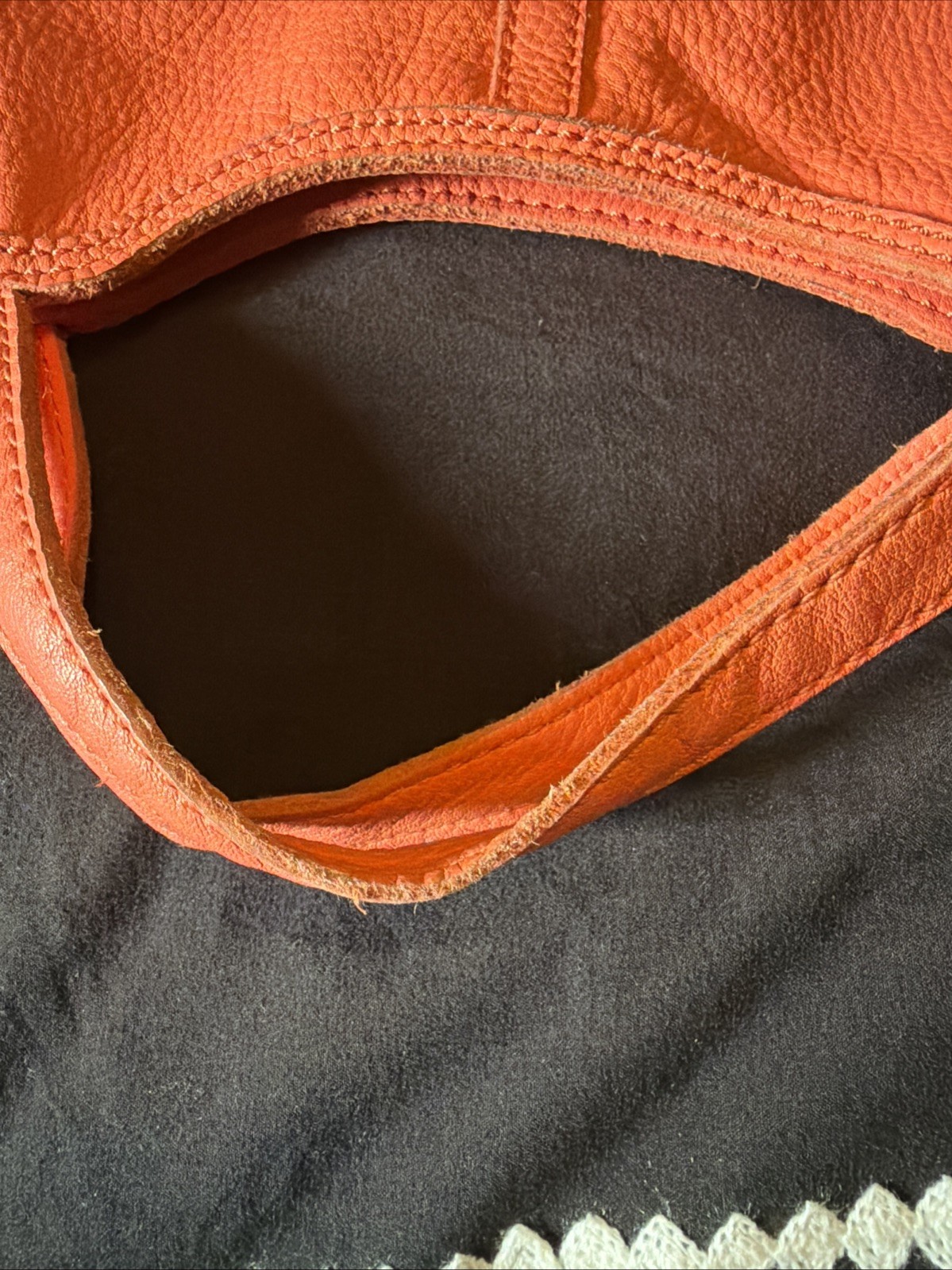 FOSSIL Erin Top Handle Fold-over Crossbody Shoulder Bag Pebbled Leather Coral