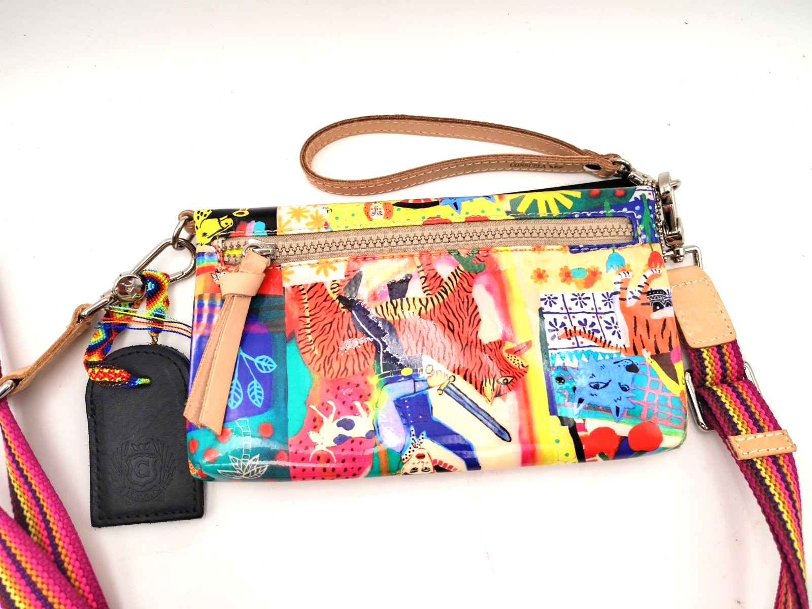 Consuela NWT Colin Uptown Crossbody w/ Luggage Tag and Friendship Bracelet.